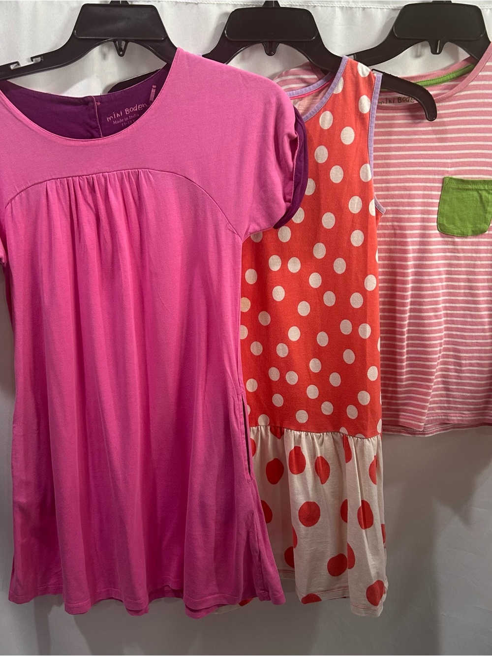 11-12 yrs Mini Boden lot dresses and top pink 3 pieces